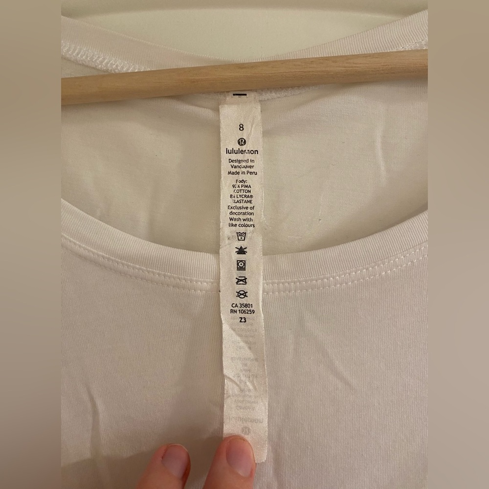 Lululemon Long Sleeve White Size 8 - Picture 4 of 16